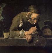 Jean Baptiste Simeon Chardin Blowing bubbles juvenile oil painting reproduction